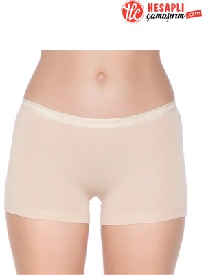 Yeni Yıldız 3630 Kadın Ten Modal Pamuklu Rahat Kemerli Boxer
