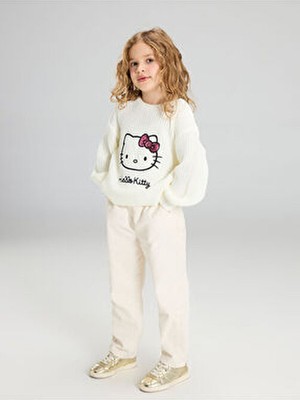LC Waikiki Lcw Kids Beli Lastikli Kız Çocuk Kadife Pantolon
