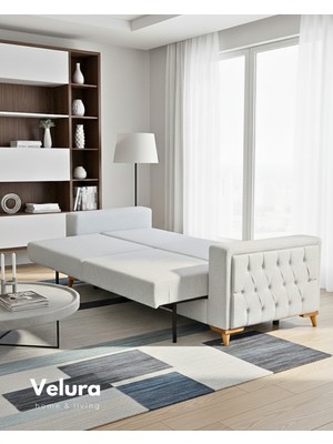 Nola Koltuk Takımı 3+3+1 & Bazalı Yataklı Koltuk & Kanepe - Keten