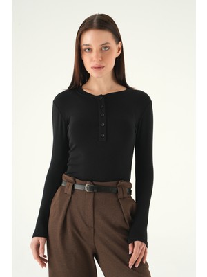 Rays 8276A Ön Düğmeli Badi Siyah