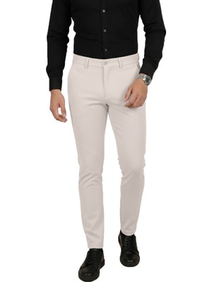 Rizzup Taş Dar Kesim Beli Lastikli Çizgi Dokulu Likralı Erkek Pantolon – Şık & Konforlu Tasarım 2600700