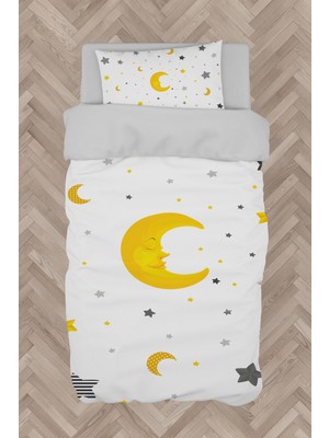 Mekta Home  Ay ve Yıldız Desenli Nevresim Takımı