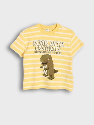 Lc Waikiki Yeni Sezon Dinozor Baskılı Erkek Bebek Tişört