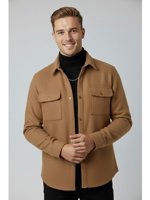 Rizzup Erkek Kahve Premium Kaşe Ceket – Şık, Modern ve Sıcak Tutan Tasarım Ceket Mont 2500559