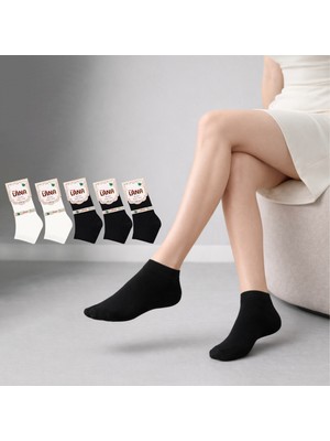 Kral Socks Kadın Kaliteli Bambu Patik Çorap (5 Adet) Dikişsiz Görünmez Parfümlü Kısa Model Çorap
