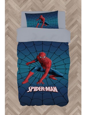 Mekta Home  Spider Man Desenli Lacivert Nevresim Takımı