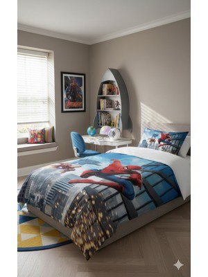 Mekta Home  Iron Man ve Spider Man Desenli Nevresim Takımı