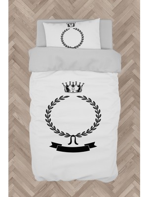 Mekta Home  Kral Taçlı ve Çelenk Desenli Nevresim Takımı