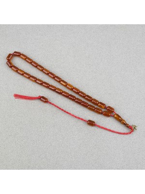 Lapisdo Sıkma Kehribar Kapsül Kesim Omari Sistemli 7X10.5MM Tesbih