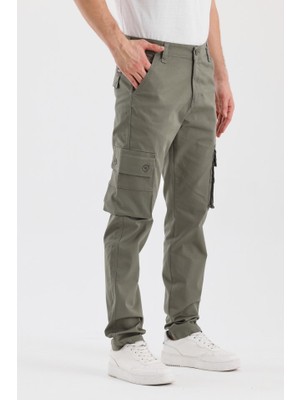 Rizzup Erkek Su Yeşili Rahat Kesim Gabardin Kargo Pantolon – Outdoor Stil Cepli Model Spor Pantolon 2505245