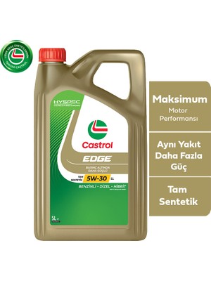 Castrol Edge 5W-30 Tam Sentetik Motor Yağı 5 Litre Maksimum Performans Sağlar
