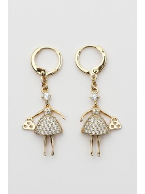 Sonche Kadın Figürlü Taşlı Küpe 9010