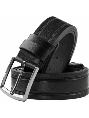 Rizzup Siyah %100 Hakiki Deri Spor Kemer – Nakışlı Deri Yüzey – Kısaltılabilir Tasarım 2602667