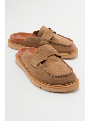 Luvi Brısa Toprak Süet Hakiki Deri Kadın Terlik