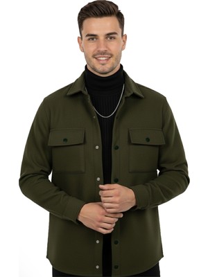 Rizzup Erkek Haki Premium Kaşe Ceket – Şık, Modern ve Sıcak Tutan Tasarım Ceket Mont 2500559