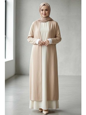 Tesettür Diyarı Kadın Basic Mevsimlik Tesettür Kap-Bej