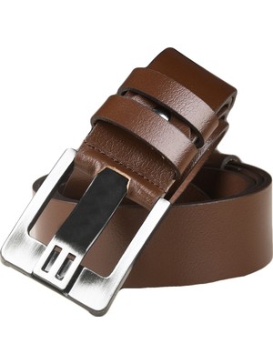 Rizzup Açık Kahve %100 Hakiki Deri Kalın Dilli Spor Kemer | Kısaltılabilir | Günlük & Spor | Yerli Üretim 1801312