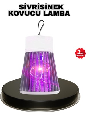 Renklime Mor Işıklı Şarjlı Böcek Öldürücü Lamba – Ev, Balkon ve Kamp Kullanımına Uygun