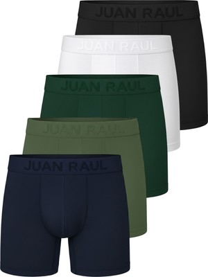 Rizzup Çok Renkli Erkek Boxer 5’li Set Pamuklu Likralı Büyük Beden (S–7xl) Boxer 2603139