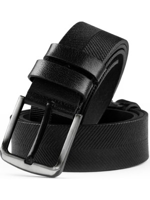 Rizzup Siyah %100 Hakiki Deri Spor Kemer Kısaltılabilir Tokalı Kemer 2602670