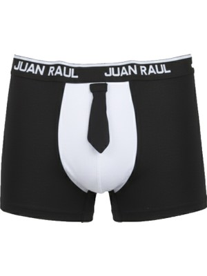 Rizzup Erkek Siyah Smokin Desenli Boxer – Kravat Detaylı, Pamuk & Likralı Boxer 2603112