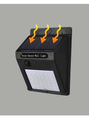 Renklime 144 Led'li Geniş Aydınlatma Alanına Sahip Güneş Enerjili Güvenlik Lambası