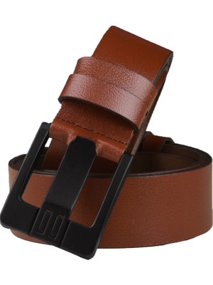 Rizzup Taba %100 Hakiki Deri Erkek Kemer | Siyah Tokalı | Kalın Dilli | Kısaltılabilir | Yerli Üretim 2502655