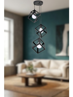 Ronisu Aydınlatma Lumino 3'lü Sarkıt Avize – 4 Farklı Renk Seçenekli Modern Tasarım Avize