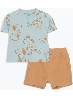 Lc Waikiki Yeni Sezon Baskılı Erkek Bebek Tişört ve Eşofman Altı 2'li Takım