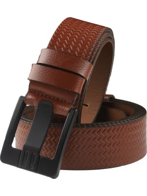 Rizzup Taba Hakiki Deri Lazer Desenli Spor Erkek Kemer Siyah Tokalı Kısaltılabilir 2602663