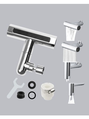 Renklime Abs Pirinç Alaşımlı Musluk Başlığı 4 Modlu 360° Dönebilen ve Ekonomik