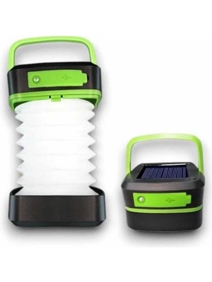 Renklime Kamp Feneri Lambası Solar Güneş Enerji Portatif Işıldak Şarjlı