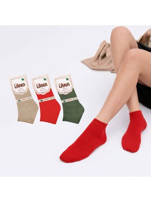 Kral Socks Kadın Bambu Patik Çorap (3 Adet) Görünmez Dikişsiz Parfümlü Kısa Yazlık Kadın Çorabı