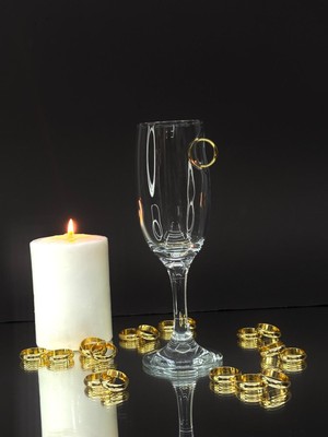 Datatek Şampanya Kadehi Yüzük Figürlü 2'li