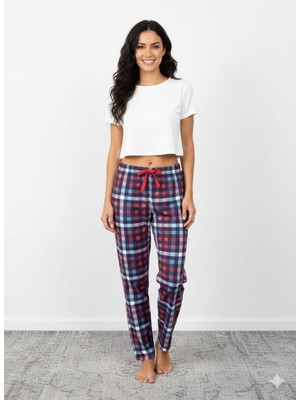 Renklime Bambu Likralı Ring Viskon Pijama Altı