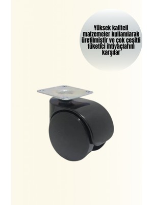 Datatek Masa ve Koltuk Için Kilitsiz Tekerlek Seti 6 cm