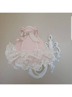 Lulu Avizem Patentli Aplik Elde Yıkanabilir Başlık Puantiyeli Pembe Pudra Fiyonk Bebek Çocuk Genç