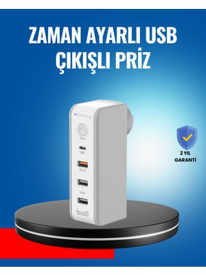 Datatek Ev ve Ofis Için Zaman Kontrollü Çoklu Şarj Cihazı