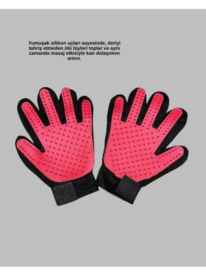 Renklime Kedi ve Köpek Tüy Toplama Masaj Eldiveni