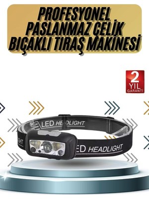 Renklime Kamp Lambası Kafa Feneri Kafa Lambası Ayarlanabilir Sensörlü Şarjlı