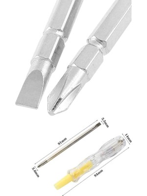 Renklime Kontrol Kalemi Çift Başlıklı Şeffaf Elektrik Testi Değişken Uçlu