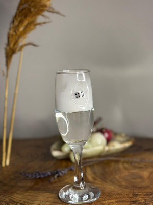 Renklime Şampanya Kadehi Zar Figürlü 2'li