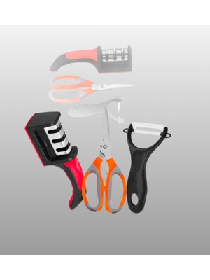 Renklime 3 Parçalı Çok Fonksiyonlu Mutfak Makas Seti – Paslanmaz Çelik, Ergonomik Tasarım