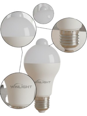 Datatek Sensörlü LED Lamba Otomatik Algılama Enerji Tasarruflu Aydınlatma