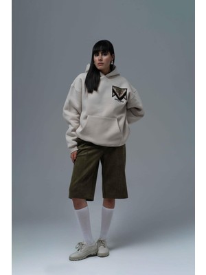 Saw Urbanity Memories Never Die Oversize Sweatshirt Kadın Stone