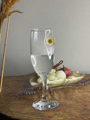 Renklime Şampanya Kadehi Papatya Figürlü 2'li