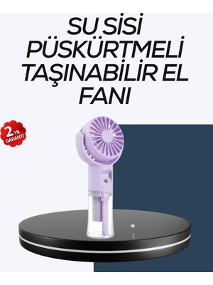 Renklime Masaüstü ve Elde Kullanıma Uygun Su Buharlı Şarjlı Fan