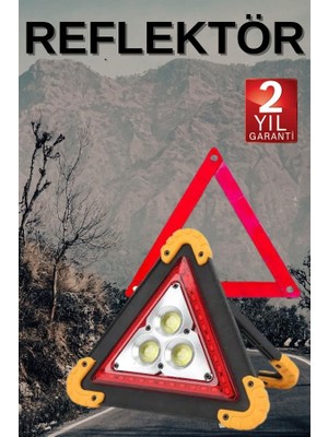 Renklime Solar Şarjlı Çok Fonksiyonlu Reflektör Işıklı Ikaz Lambası Acil Durum Reflektörü Acil Durum Uyarı Lambası