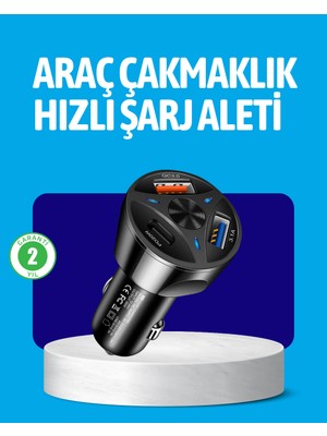 Renklime 55W Güçlü Araç Şarj Cihazı Power Delivery Destekli