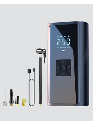 Renklime Taşınabilir 80W Kablosuz Lastik Şişirme Pompası Dijital Ekranlı
